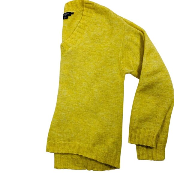 womens  v-neck sweater mustard sweater by soaked in Luxury  size medium - Picture 10 of 15